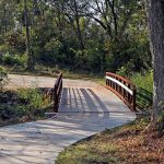 View of Avedis Park walking path bridge. The park was designed by Renaissance Architecture.