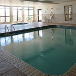The indoor pool area of the Courtyard by Marriot was designed by Renaissance Architecture.