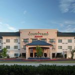 The exterior of Courtyard by Marriot was designed by Renaissance Architecture.