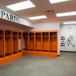 The locker rooms at Lindsay Leopard Arena were designed by Renaissance Architecture.