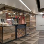 Pizza oven in the upper dining area at Metro Technology Centers- Culinary Arts Café was designed by Renaissance Architecture.