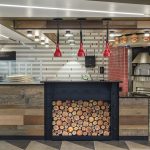 Woodfire pizza oven at Metro Technology Centers- Culinary Arts Café was designed by Renaissance Architecture.