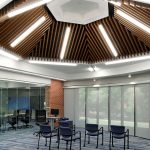 The meeting room at Metro Technology Centers- Eye Care Technologies Suite was designed by Renaissance Architecture.
