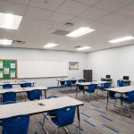 A classroom in the new Lomega High School that was designed by Renaissance Architecture.