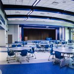 The cafeteria and auditorium of Lomega High School was designed by Renaissance Architecture.