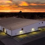 The exterior of the Major County Fairgrounds Event Center was designed by Renaissance Architecture.