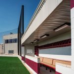 The dugouts at Cashion Public Schools Baseball Field were designed by Renaissance Architecture.