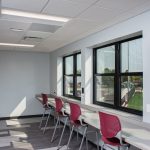 The new sports facilities building at Cashion Public Schools overlooks the Baseball Field and was designed by Renaissance Architecture.