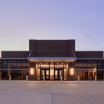 The front door of Metro Technology Centers- Automotive Training Center was designed by Renaissance Architecture.